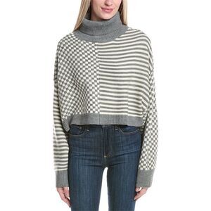 Labiz Womens  Turtleneck Wool-Blend Sweater, Grey